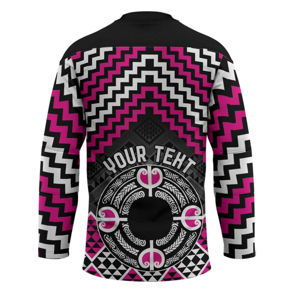 Personalised Aotearoa Niho Taniwha Motif Hockey Jersey Pink Style - Aussie Hoodie