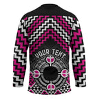 Personalised Aotearoa Niho Taniwha Motif Hockey Jersey Pink Style - Aussie Hoodie