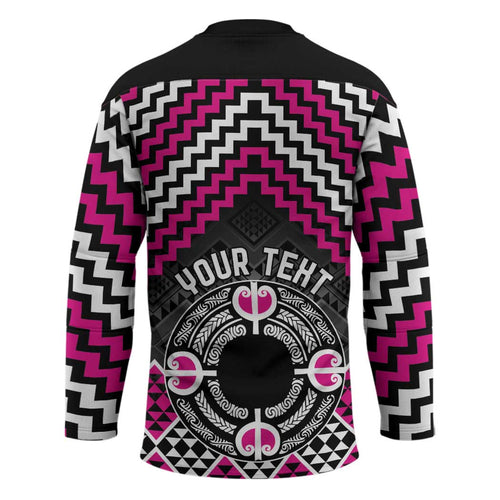 Personalised Aotearoa Niho Taniwha Motif Hockey Jersey Pink Style - Aussie Hoodie