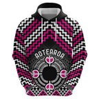 Personalised Aotearoa Niho Taniwha Motif Hoodie Pink Style