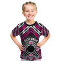Personalised Aotearoa Niho Taniwha Motif Kid T Shirt Pink Style