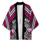 Personalised Aotearoa Niho Taniwha Motif Kimono Pink Style - Aussie Hoodie