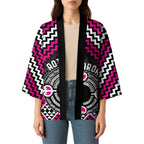 Personalised Aotearoa Niho Taniwha Motif Kimono Pink Style - Aussie Hoodie