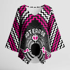 Personalised Aotearoa Niho Taniwha Motif Kimono Sleeve Blouse Pink Style - Aussie Hoodie