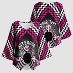 Personalised Aotearoa Niho Taniwha Motif Kimono Sleeve Blouse Pink Style - Aussie Hoodie