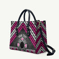 Personalised Aotearoa Niho Taniwha Motif Leather Bag Pink Style - Aussie Hoodie