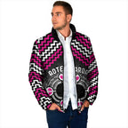 Personalised Aotearoa Niho Taniwha Motif Padded Jacket Pink Style - Aussie Hoodie