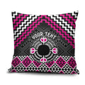 Personalised Aotearoa Niho Taniwha Motif Pillow Cover Pink Style - Aussie Hoodie