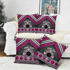Personalised Aotearoa Niho Taniwha Motif Pillow Cover Pink Style - Aussie Hoodie