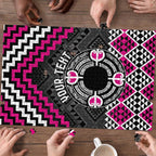 Personalised Aotearoa Niho Taniwha Motif Puzzle Pink Style - Aussie Hoodie