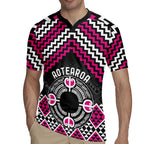 Personalised Aotearoa Niho Taniwha Motif Rugby Jersey Pink Style