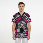 Personalised Aotearoa Niho Taniwha Motif Scrub Top Pink Style - Aussie Hoodie