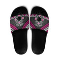 Personalised Aotearoa Niho Taniwha Motif Slide Sandals Pink Style - Aussie Hoodie