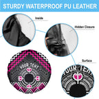 Personalised Aotearoa Niho Taniwha Motif Spare Tire Cover Pink Style