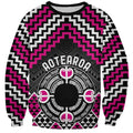 Personalised Aotearoa Niho Taniwha Motif Sweatshirt Pink Style
