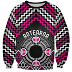 Personalised Aotearoa Niho Taniwha Motif Sweatshirt Pink Style