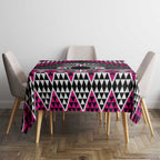 Personalised Aotearoa Niho Taniwha Motif Tablecloth Pink Style