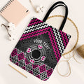 Personalised Aotearoa Niho Taniwha Motif Tote Bag Pink Style - Aussie Hoodie