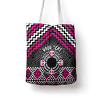 Personalised Aotearoa Niho Taniwha Motif Tote Bag Pink Style - Aussie Hoodie