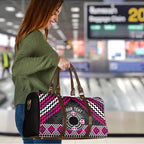 Personalised Aotearoa Niho Taniwha Motif Travel Bag Pink Style - Aussie Hoodie