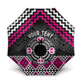 Personalised Aotearoa Niho Taniwha Motif Umbrella Pink Style - Aussie Hoodie