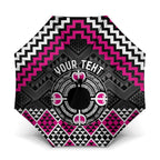 Personalised Aotearoa Niho Taniwha Motif Umbrella Pink Style - Aussie Hoodie