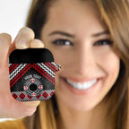Personalised Aotearoa Niho Taniwha Motif AirPods Case Red Style - Aussie Hoodie