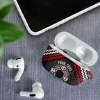Personalised Aotearoa Niho Taniwha Motif AirPods Case Red Style - Aussie Hoodie
