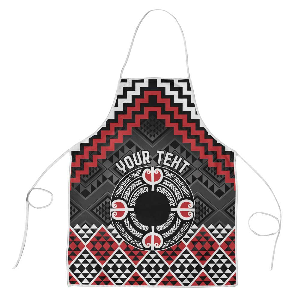 Personalised Aotearoa Niho Taniwha Motif Apron Red Style - Aussie Hoodie