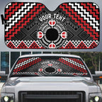 Personalised Aotearoa Niho Taniwha Motif Auto Sun Shade Red Style - Aussie Hoodie