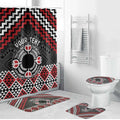 Personalised Aotearoa Niho Taniwha Motif Bathroom Set Red Style - Aussie Hoodie