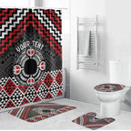 Personalised Aotearoa Niho Taniwha Motif Bathroom Set Red Style - Aussie Hoodie