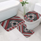 Personalised Aotearoa Niho Taniwha Motif Bathroom Set Red Style - Aussie Hoodie