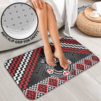 Personalised Aotearoa Niho Taniwha Motif Bathroom Set Red Style - Aussie Hoodie