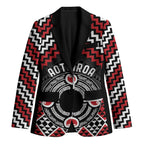 Personalised Aotearoa Niho Taniwha Motif Blazer Red Style - Aussie Hoodie