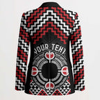 Personalised Aotearoa Niho Taniwha Motif Blazer Red Style - Aussie Hoodie