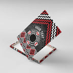 Personalised Aotearoa Niho Taniwha Motif Canvas Wall Art Red Style