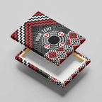 Personalised Aotearoa Niho Taniwha Motif Canvas Wall Art Red Style