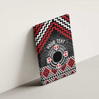 Personalised Aotearoa Niho Taniwha Motif Canvas Wall Art Red Style