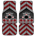 Personalised Aotearoa Niho Taniwha Motif Car Mats Red Style