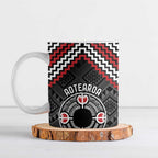 Personalised Aotearoa Niho Taniwha Motif Ceramic Mug Red Style - Aussie Hoodie