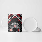 Personalised Aotearoa Niho Taniwha Motif Ceramic Mug Red Style - Aussie Hoodie