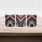 Personalised Aotearoa Niho Taniwha Motif Ceramic Mug Red Style - Aussie Hoodie