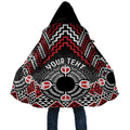 Personalised Aotearoa Niho Taniwha Motif Cloak Red Style - Aussie Hoodie