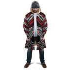 Personalised Aotearoa Niho Taniwha Motif Cloak Red Style - Aussie Hoodie