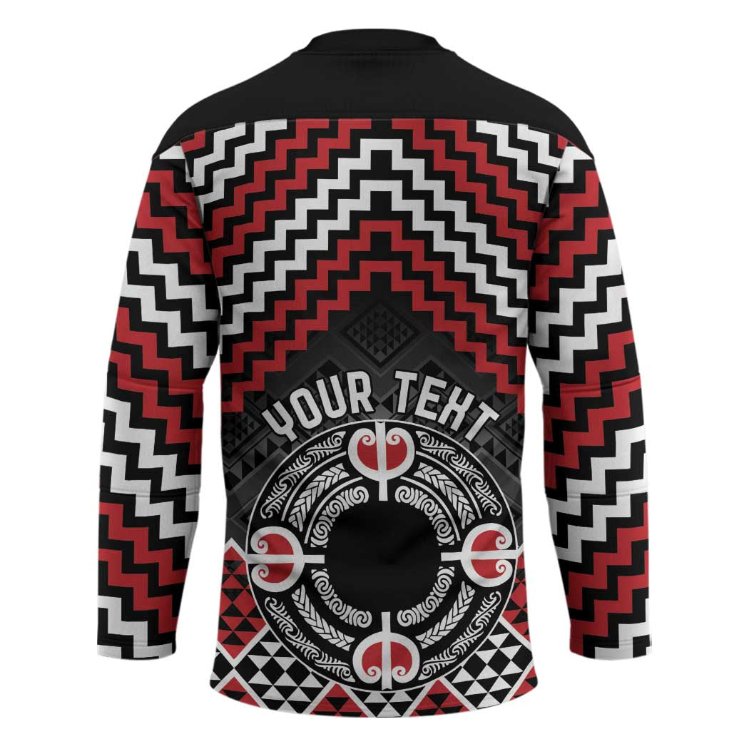 Personalised Aotearoa Niho Taniwha Motif Hockey Jersey Red Style - Aussie Hoodie