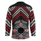 Personalised Aotearoa Niho Taniwha Motif Hockey Jersey Red Style - Aussie Hoodie