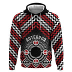 Personalised Aotearoa Niho Taniwha Motif Hoodie Red Style