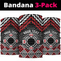 Personalised Aotearoa Niho Taniwha Motif Neck Gaiter Red Style - Aussie Hoodie