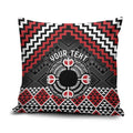 Personalised Aotearoa Niho Taniwha Motif Pillow Cover Red Style - Aussie Hoodie